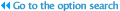 Go to the option search