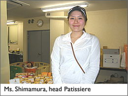 Ms. Shimamura, head Patissiere