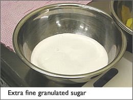 Extra fine granulated sugar