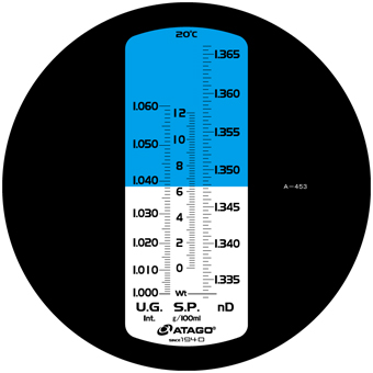 how to read a refractometer for urine specific gravity