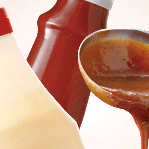 Thick, syrupy or paste-like liquids