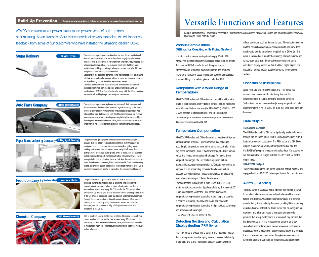 Build-Up Prevention / Versatile Functions and Features