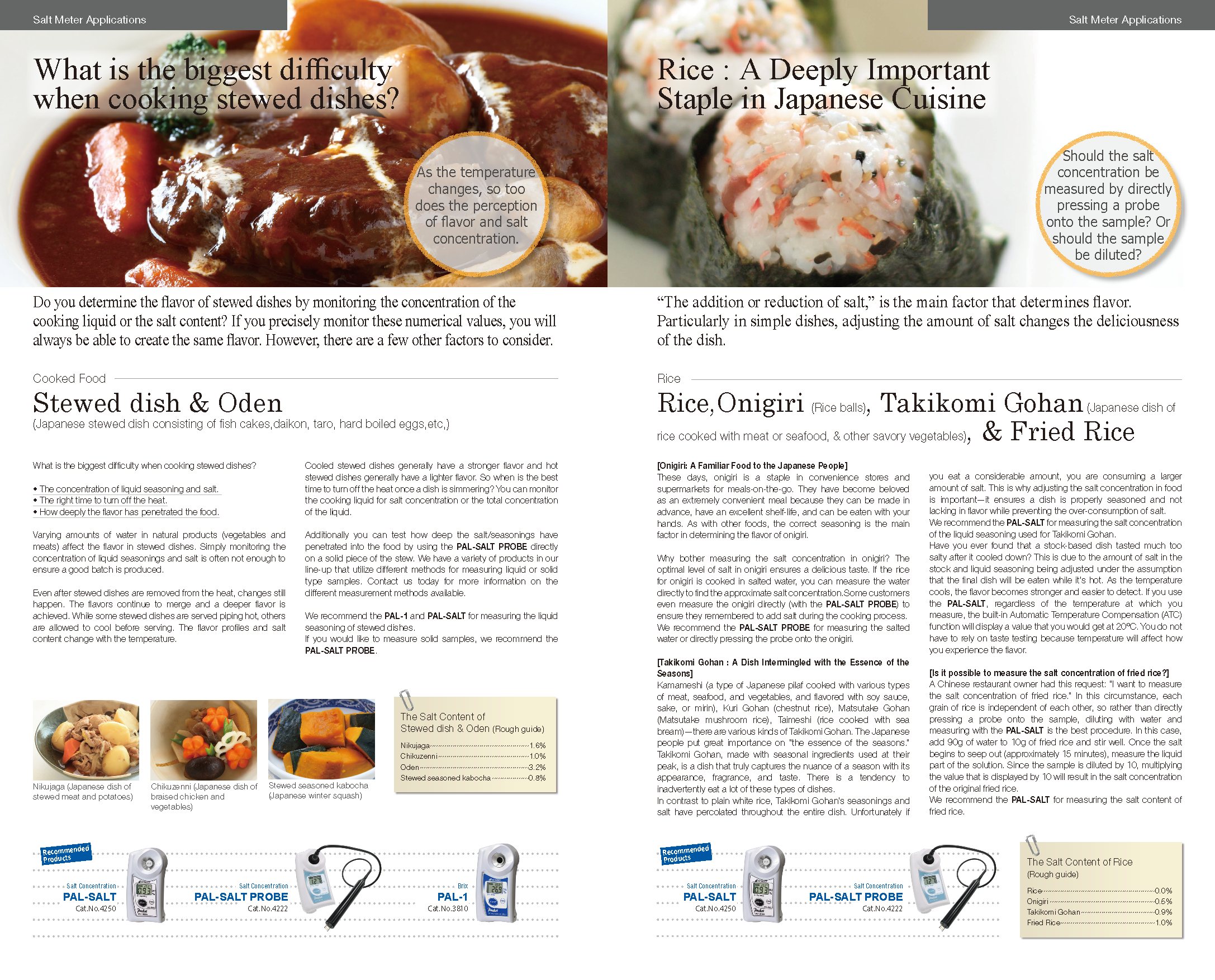 Stewed dish & Oden / Rice,Onigiri (Rice balls), Takikomi Gohan, & Fried Rice