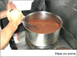 Heat on stove