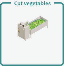 Cut vegetables