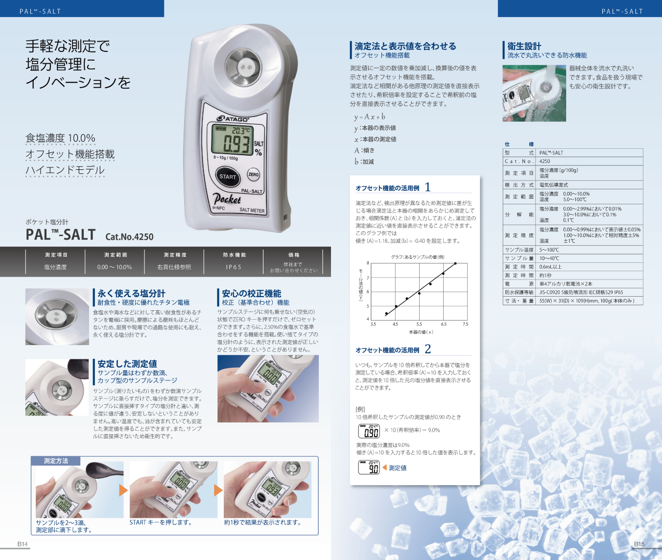 塩分管理 塩分濃度計/PAL-FM1/PAL-SALT PROBE