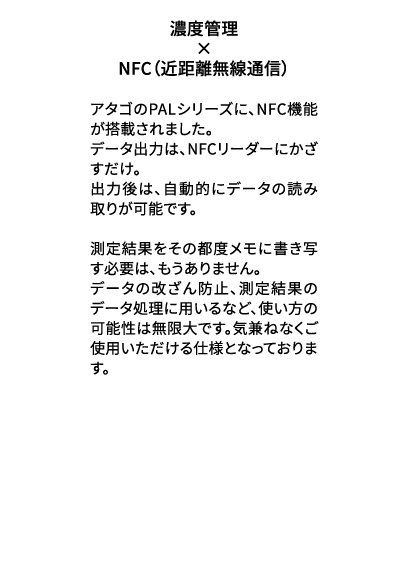 濃度管理 × NFC