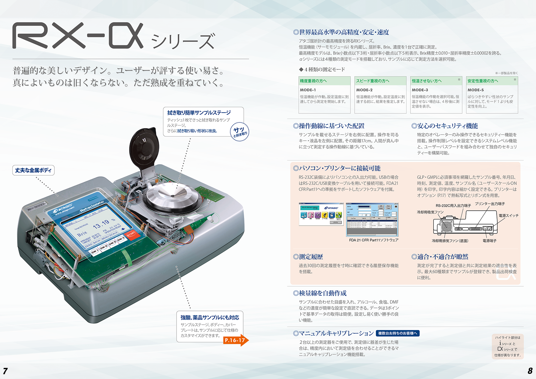 RX-αシリーズ　美しいデザインと使いやすさ