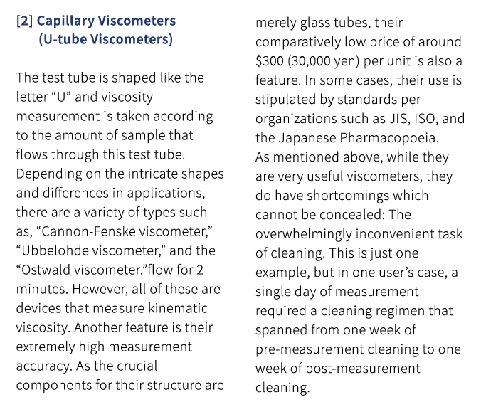 [2] Capillary Viscometers (U-tube Viscometers)
