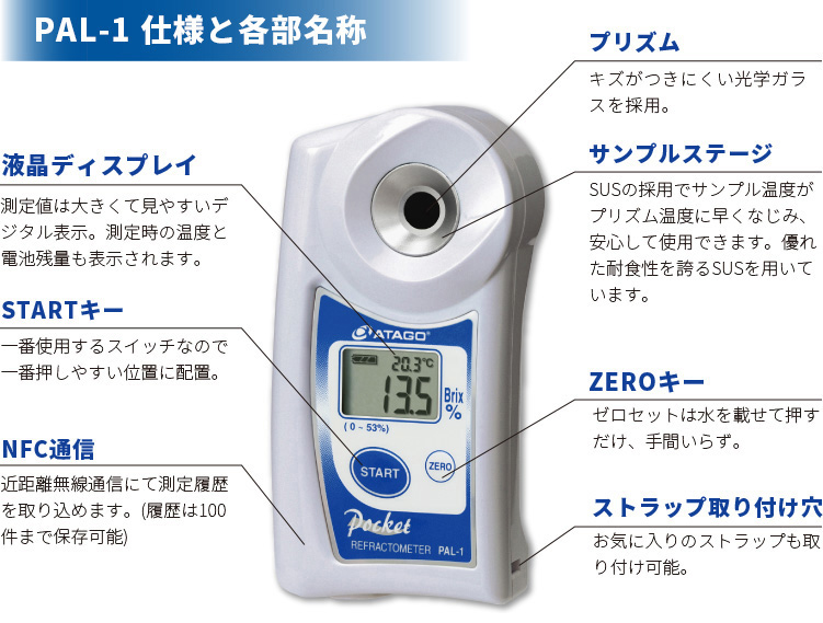 年中無休】 GRANCYアタゴ ポケット糖度計 PAL-2 ad-naturam.fr