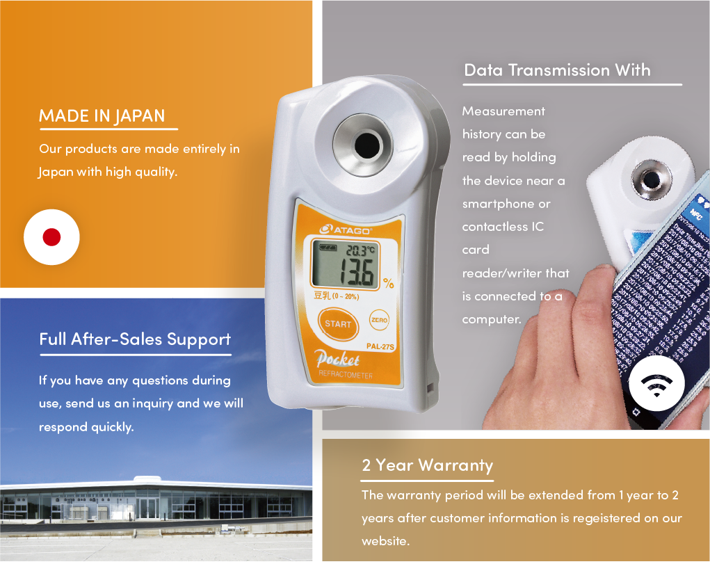 MADE IN JAPAN 充実のアフターケア かざすだけでデータが転送できるNFC 2年保証